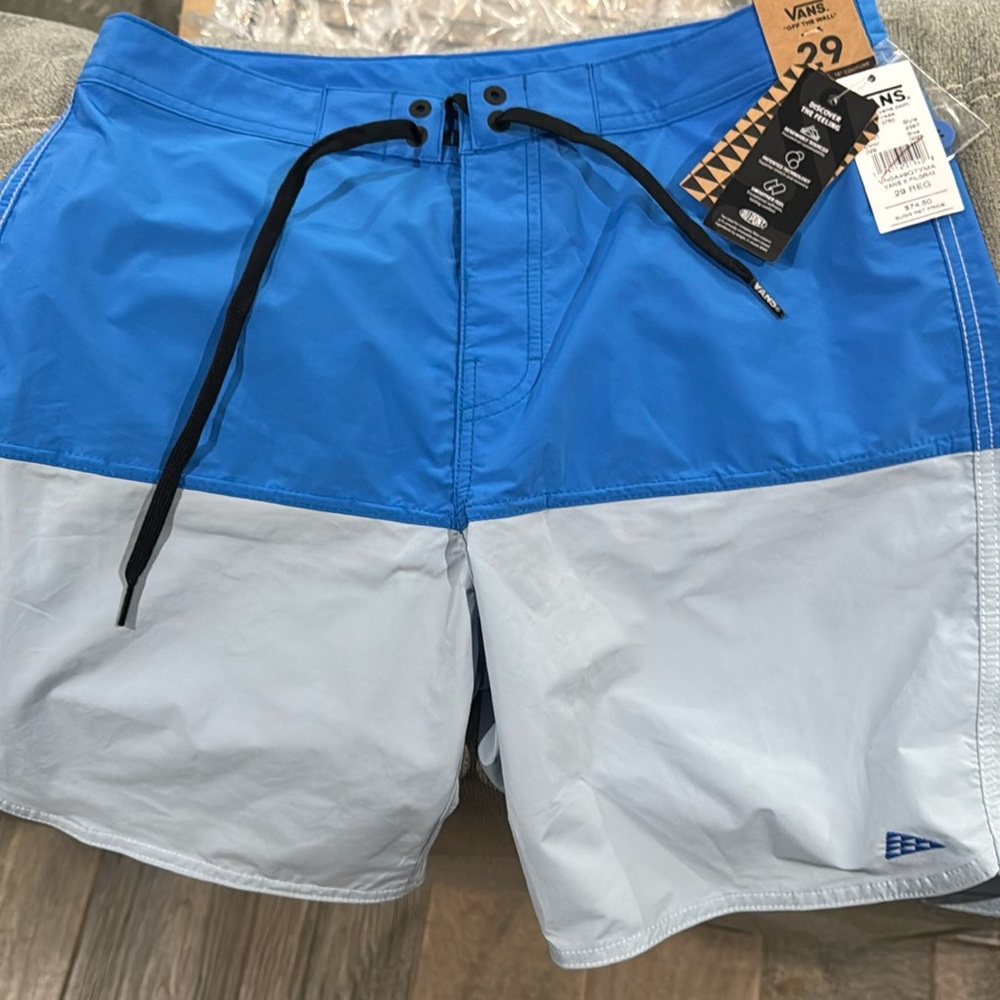 Van’s Pilgrim board shorts Men’s size 29 waist blue and grey